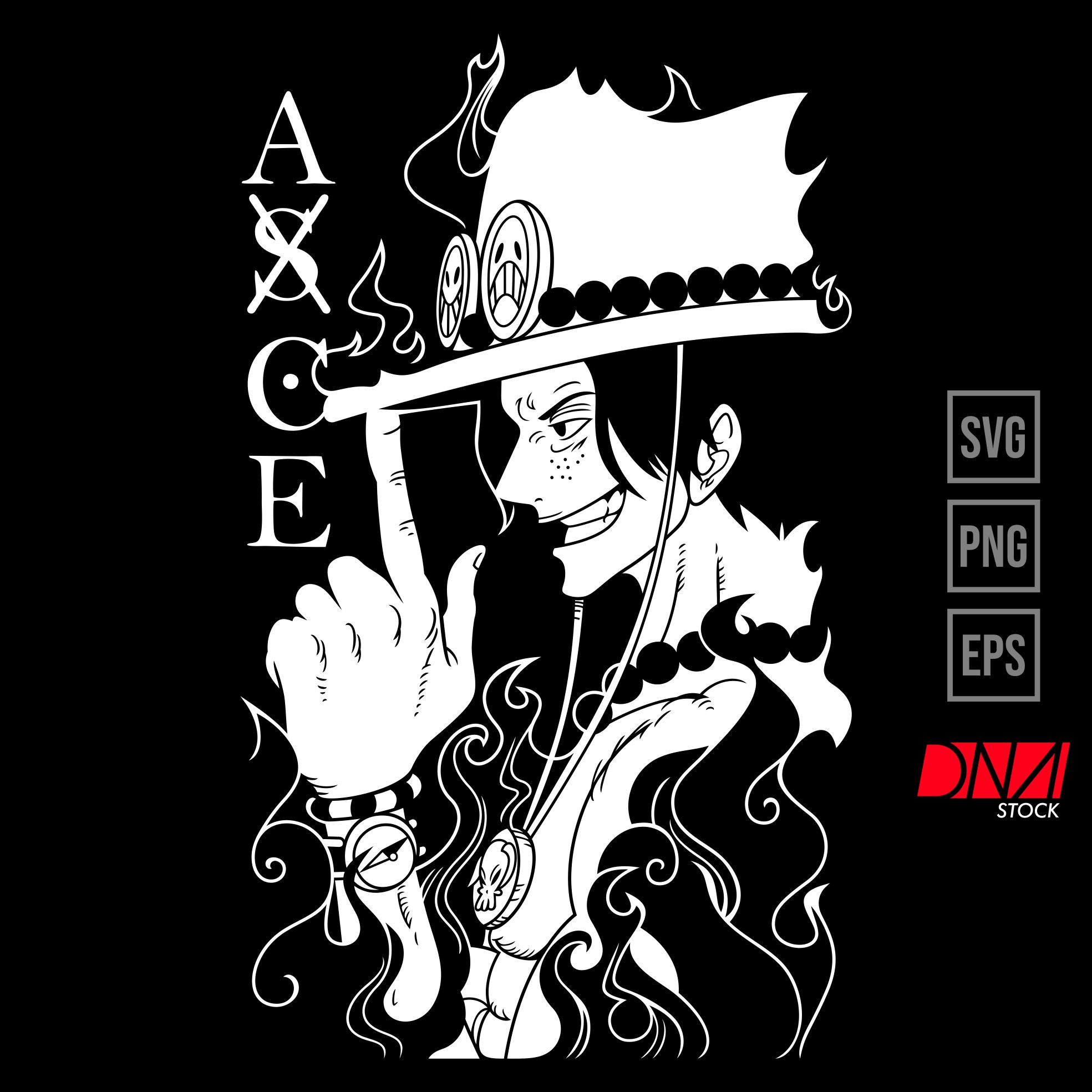 Ace svg, Portgas D. Ace svg, One Piece svg, Anime svg, Anime