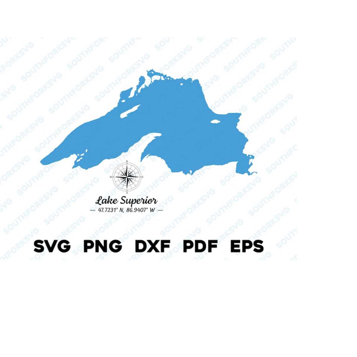Lake Superior Minnesota Map Shape Outline Silhouette svg png | Inspire Uplift