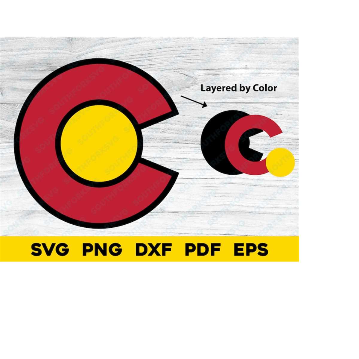 Colorado State Flag C | svg png dxf eps pdf | layered by col | Inspire ...