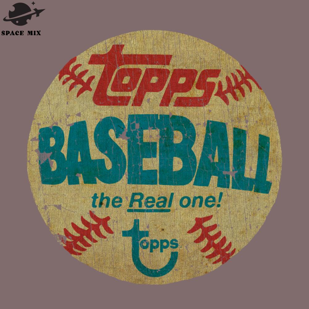 Topps Bitmap Retro Topps baseball the real one topps Texture PNG Design | Inspire Uplift