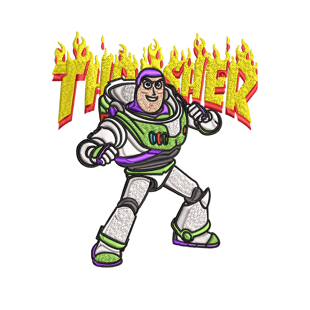 Thrasher Buzz Lightyear Embroidery design, Buzz Lightyear Em Inspire