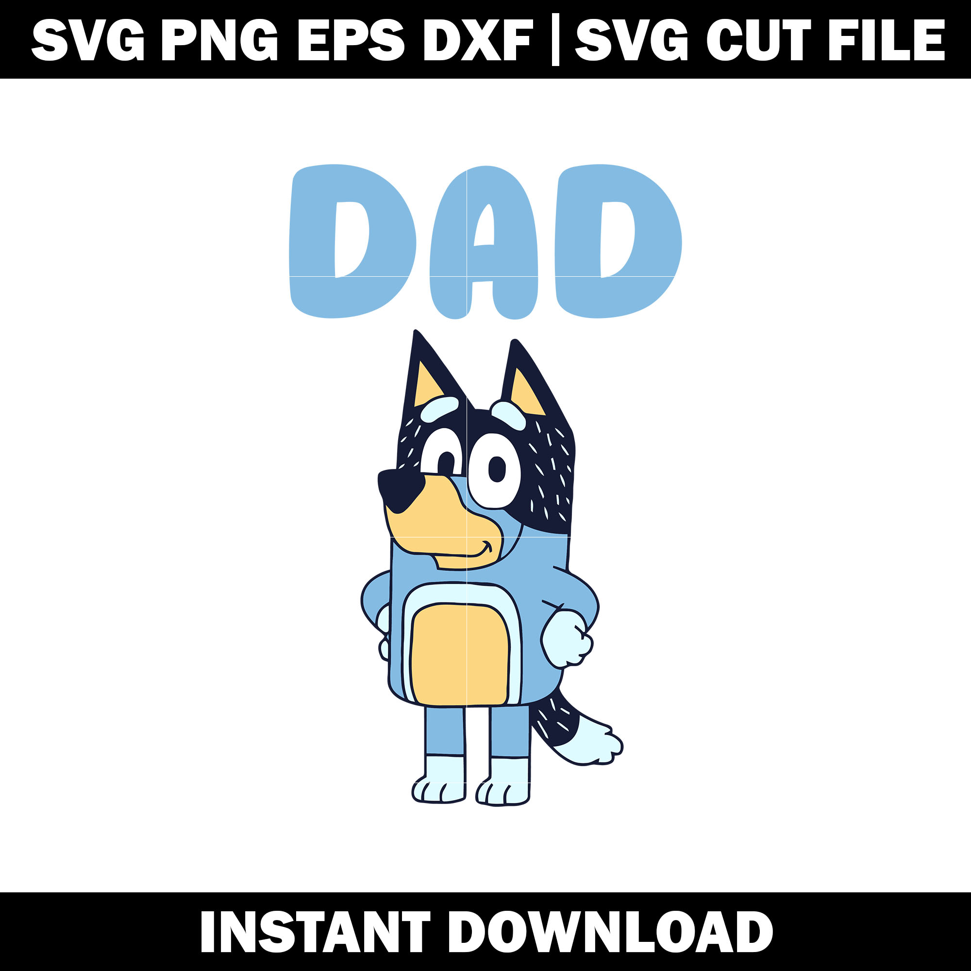 Bluey Dad svg, bluey cartoon svg, logo file svg, cartoon svg | Inspire ...