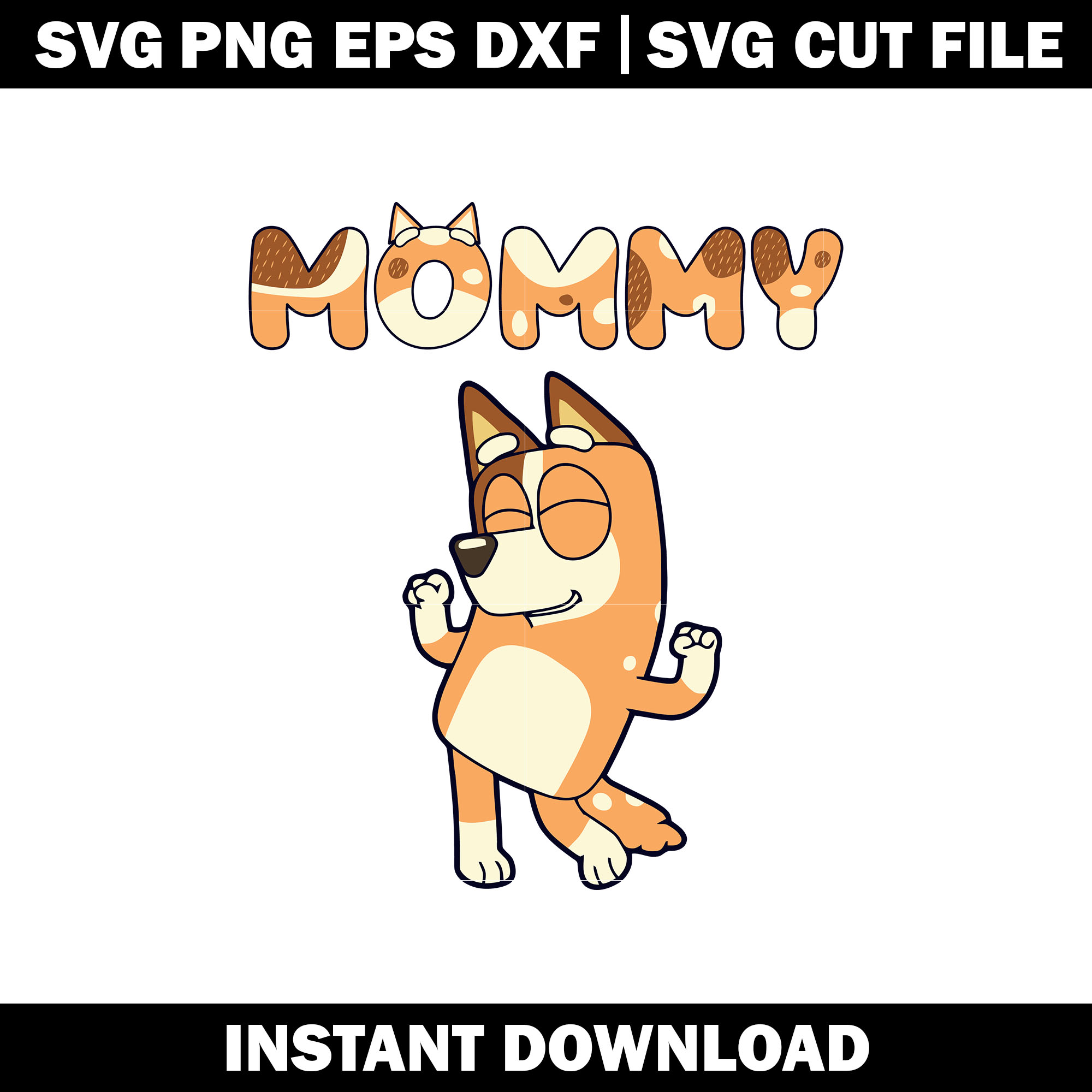 Bluey MOMMY svg, Bluey cartoon svg, logo file svg, cartoon s | Inspire ...