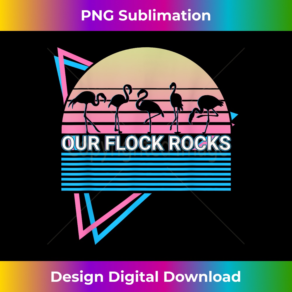 This Flock Rocks Funny Flamingo Retro Our Flock Rocks - Contemporary PNG Subl | Inspire ...