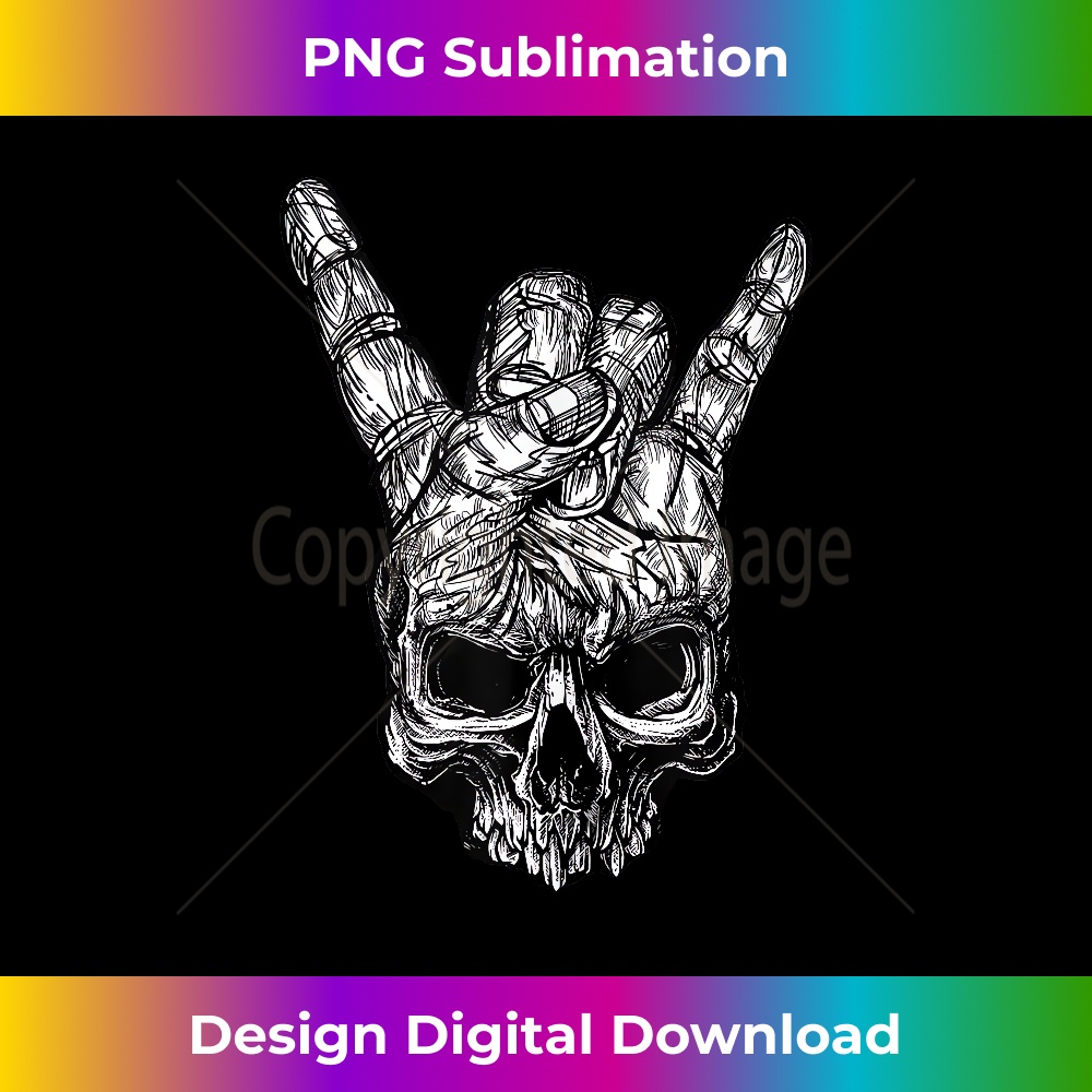 Skull Hand Heavy Rock Music Skull Devil Horn Hand Sign Gift | Inspire ...