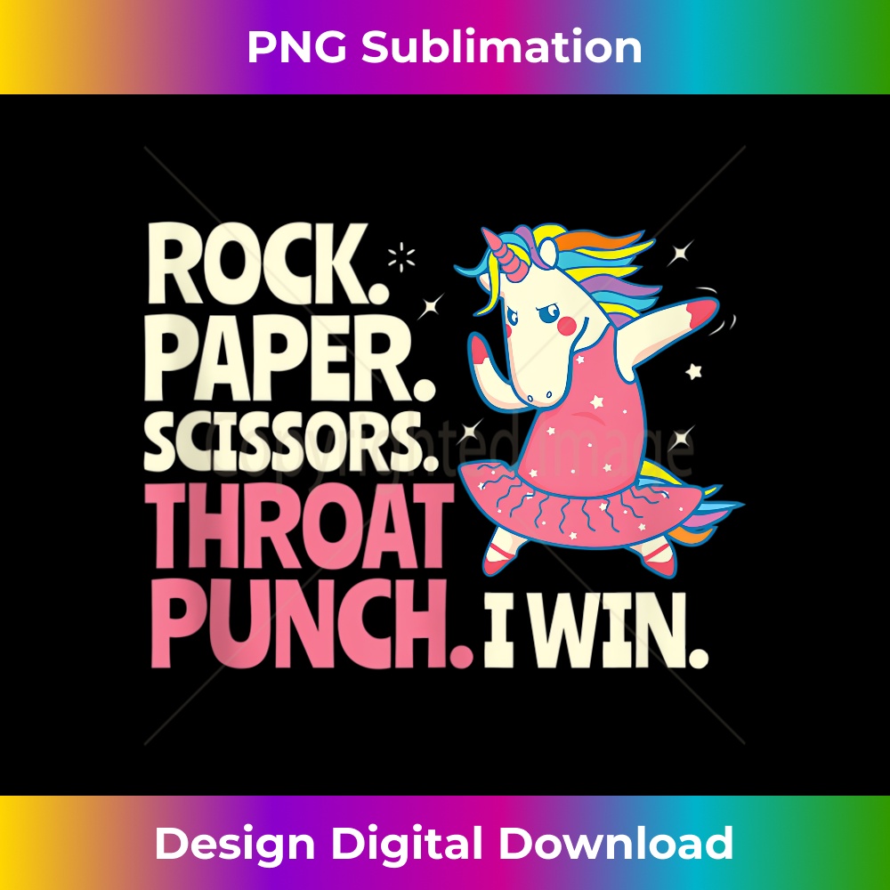Rock Paper Scissors Throat Punch I Win Unicorn Swift Fist Ta | Inspire ...