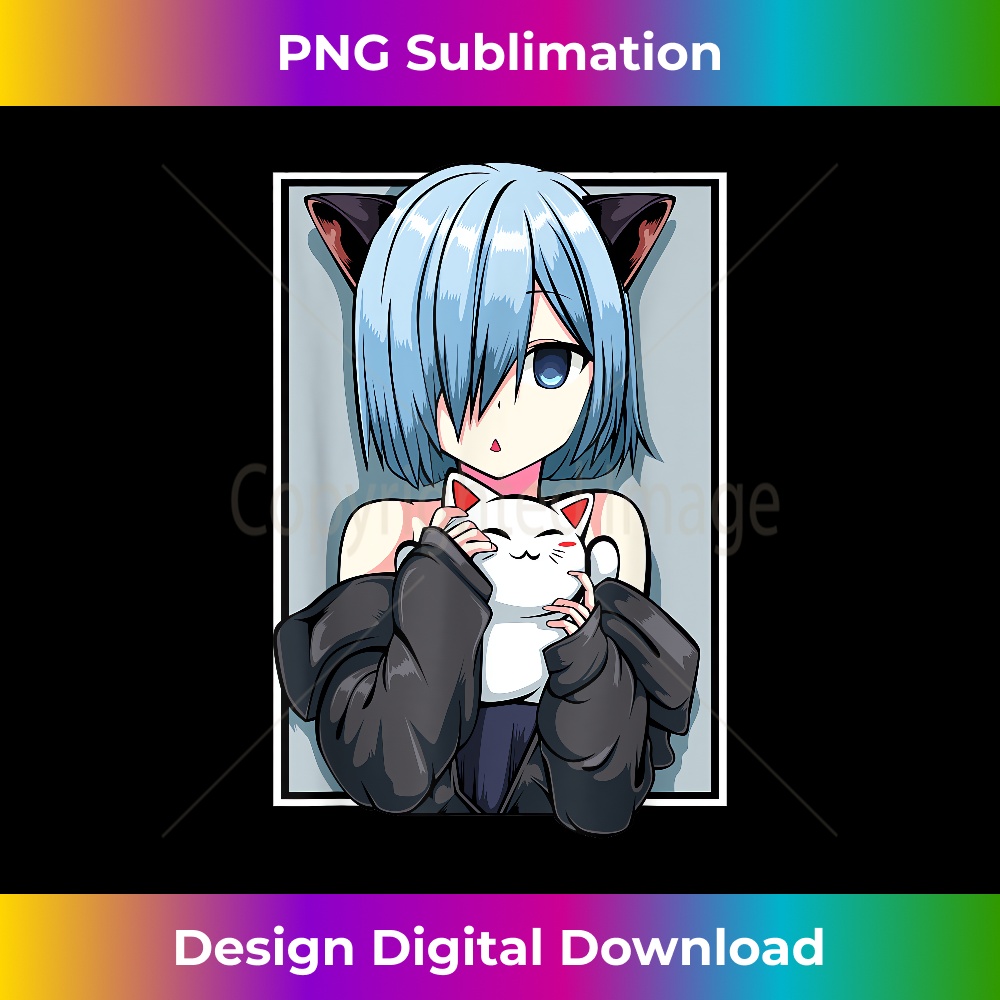 Anime Girl Neko Catgirl Pastel Kawaii Cat Manga Japan Lover Inspire