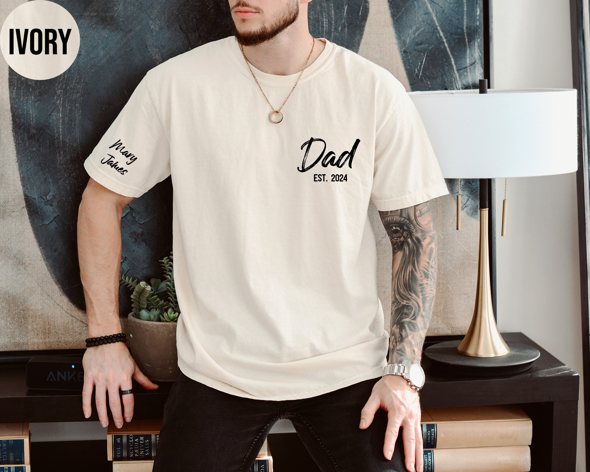 Personalized Dad Shirt With Kids Names Custom Dad Shirt Fath | Inspire ...