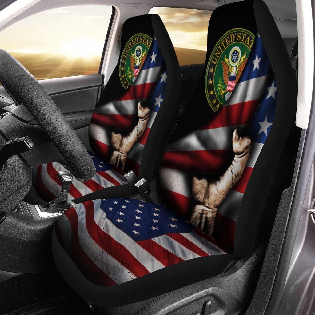 Us Army Car Seat Covers Custom American Flag Car Accessories Inspire