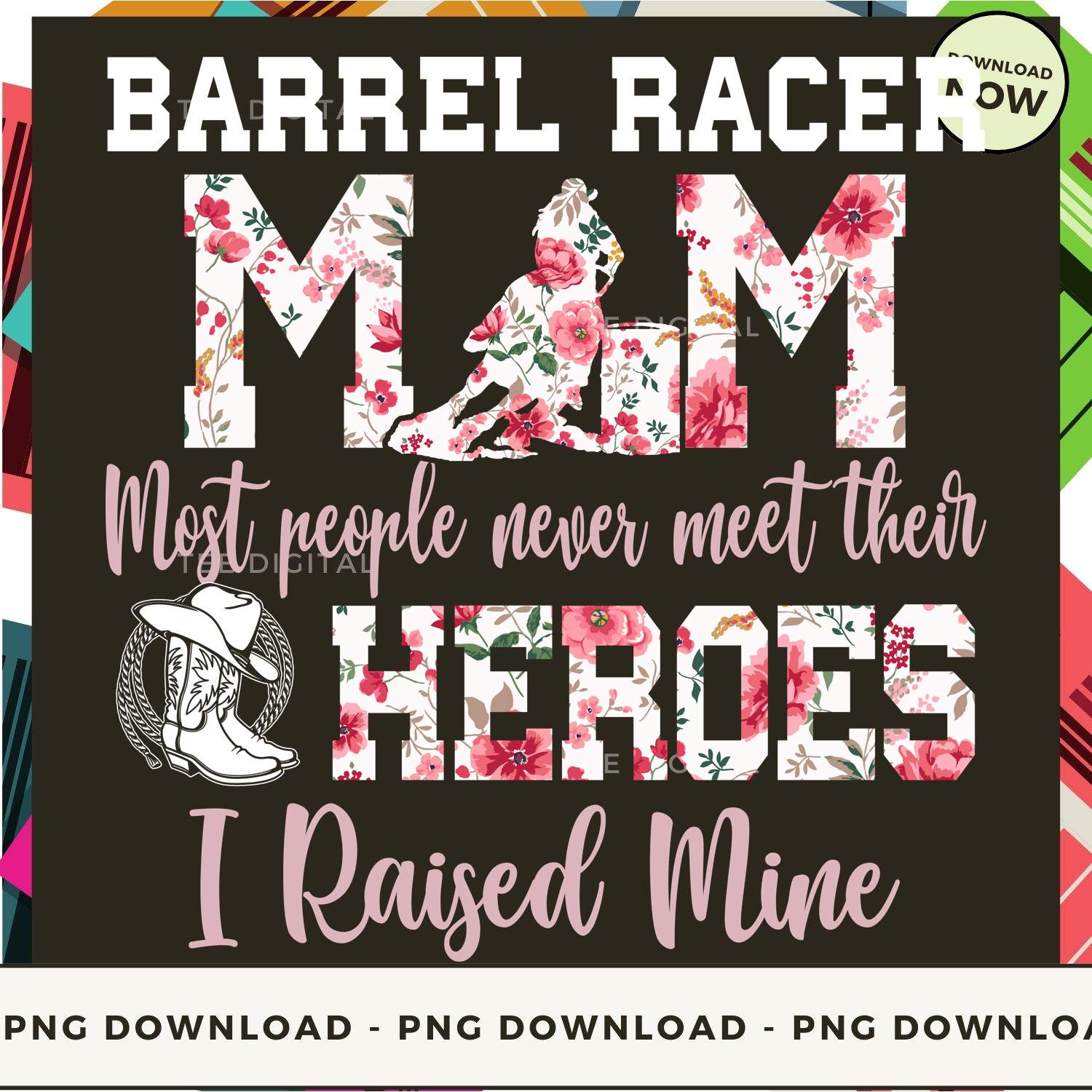 Digital | Barrel Racing Mother's Day - Barrel Racer Most Peo | Inspire ...