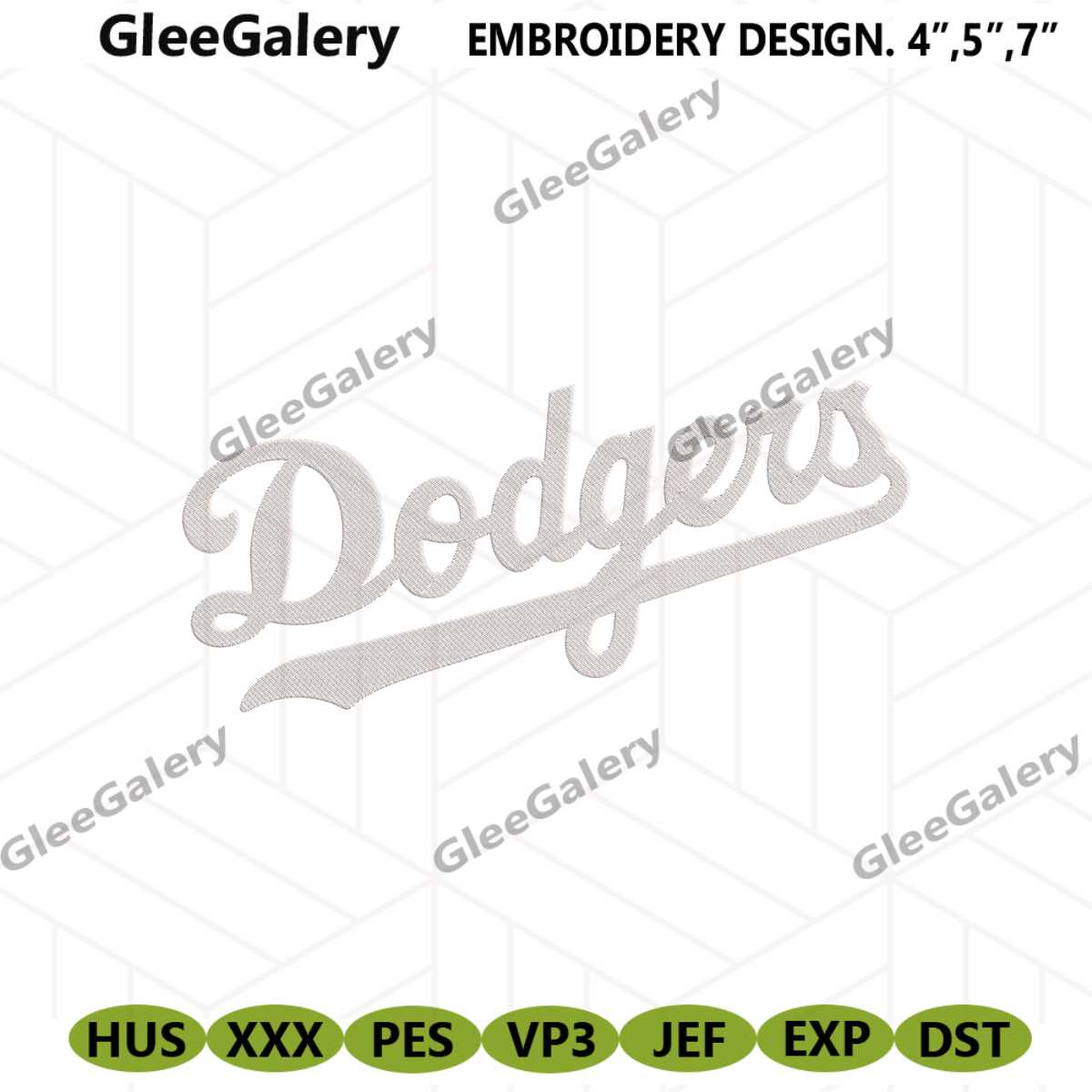 Dodgers Logo Embroidery Design, MLB Dogers