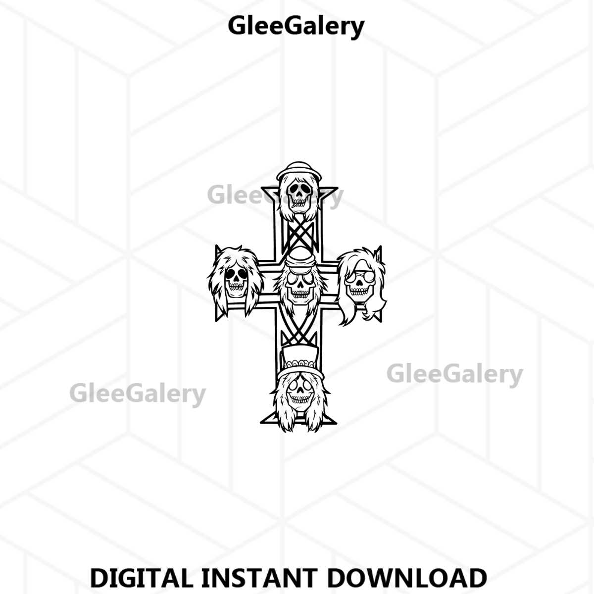Gun N Rose Cross Svg, Cross Svg, Rock Band Svg, Gun N Rose B | Inspire ...