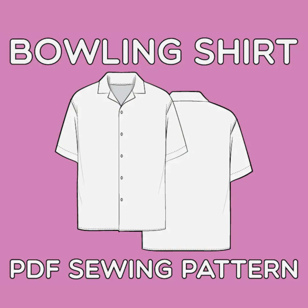 Bowling Shirt PDF Sewing Pattern Sizes XS / S / M / L / XL | Inspire Uplift