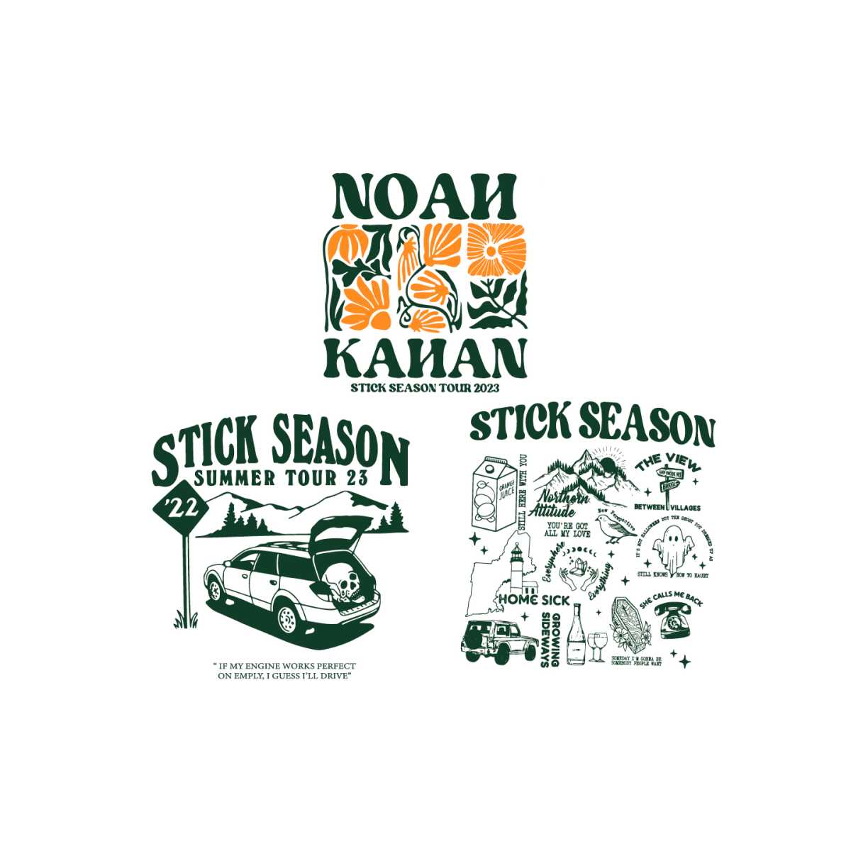 Stick Season Tour 2023 PNG, Noah Kahan Stick Season Tour PNG