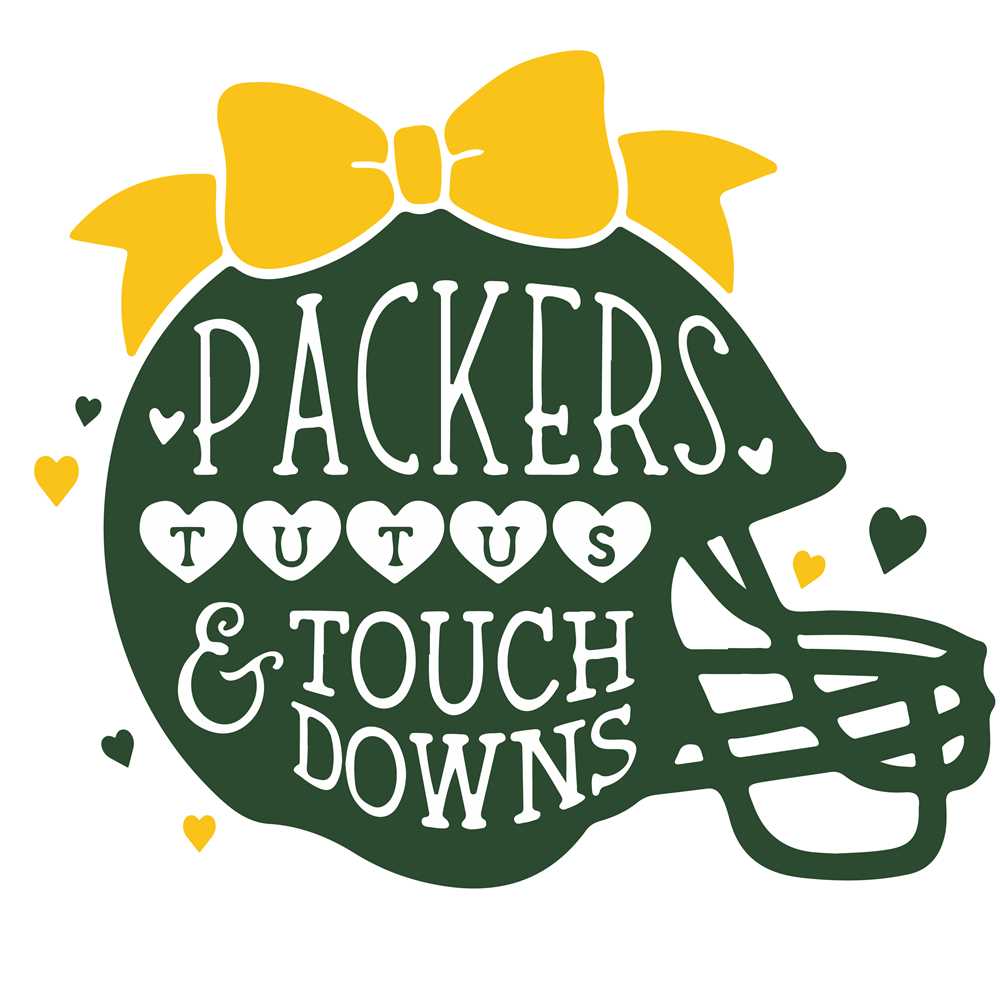 Packers Tutus And Touch Downs Svg Digital Download | Inspire Uplift
