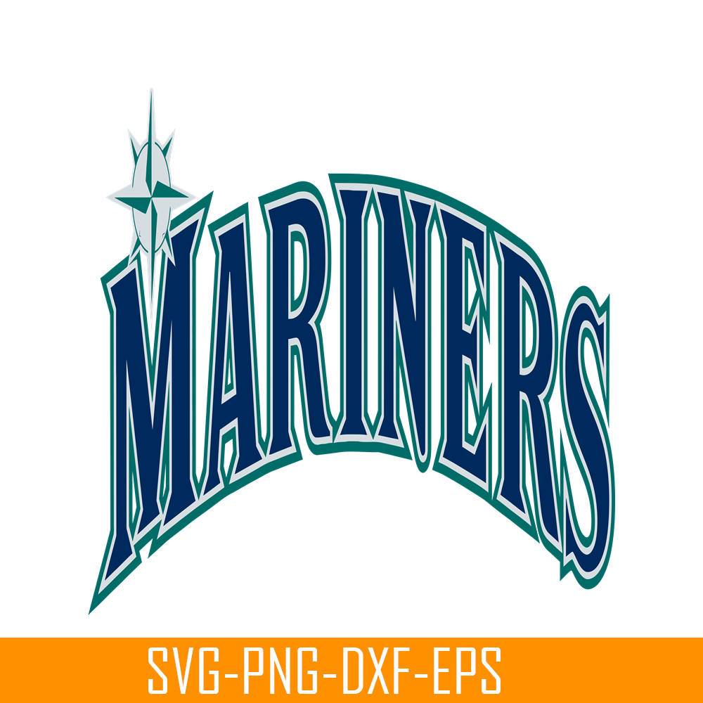 Mariners The Blue Text SVG, Major League Baseball SVG, Baseb - Inspire ...