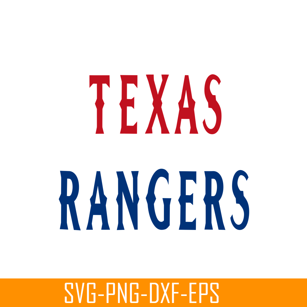 Texas Rangers Text SVG, Major League Baseball SVG, Baseball - Inspire ...