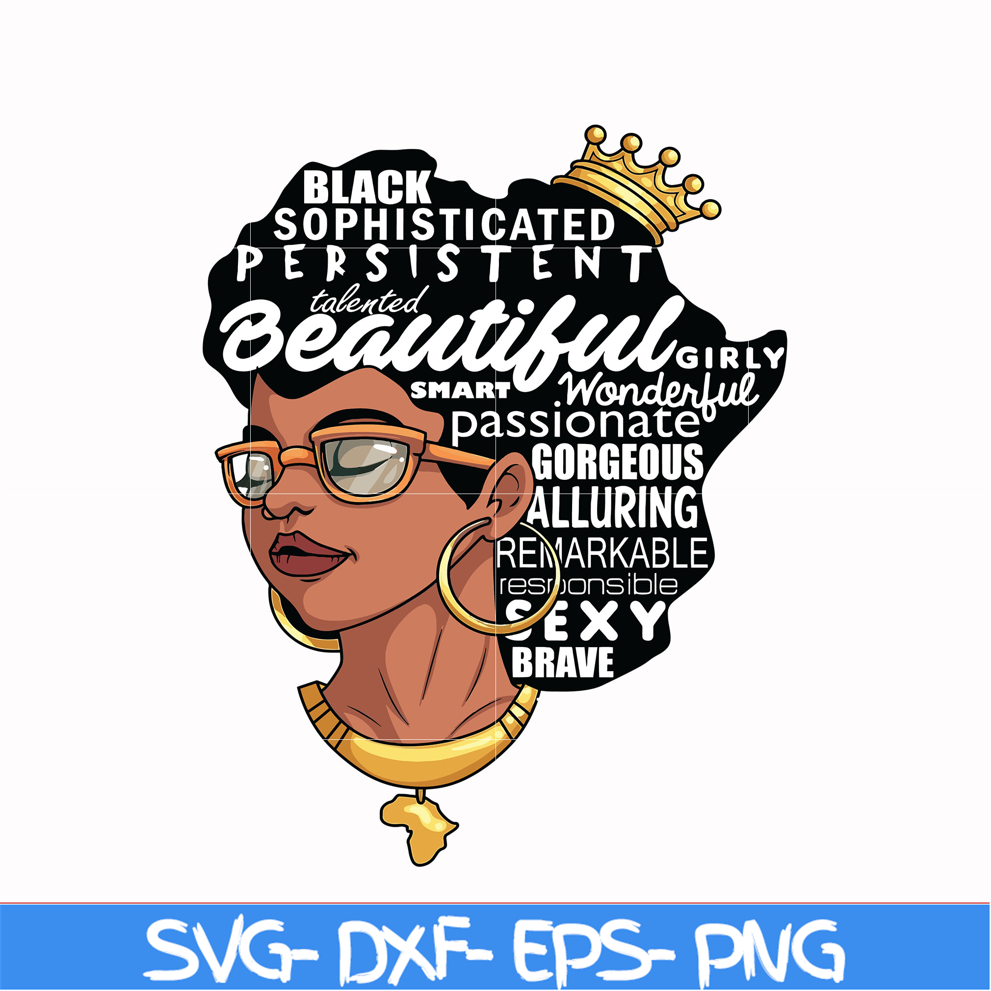 african american print svg, png, dxf, eps digital file OTH00 - Inspire ...