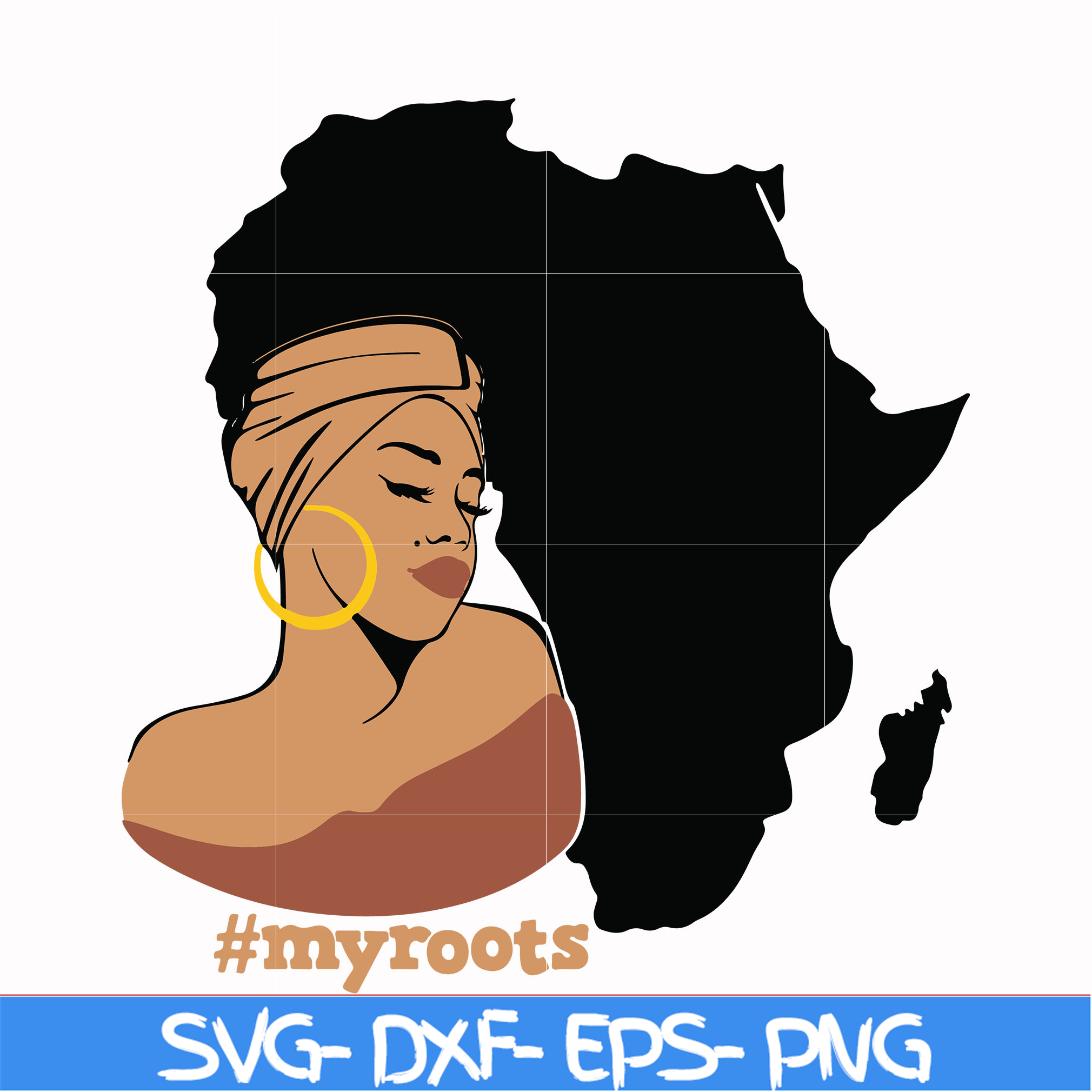 Myroots Svg, Afro Woman Svg, African American Woman svg, png - Inspire ...