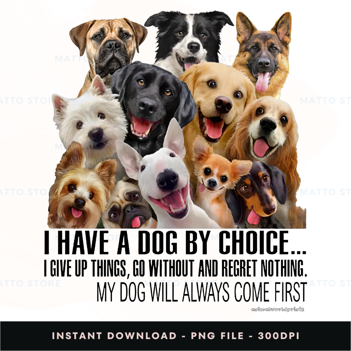 I Have A Dog By Choice Digital PNG File, Instant Download, P | Inspire ...