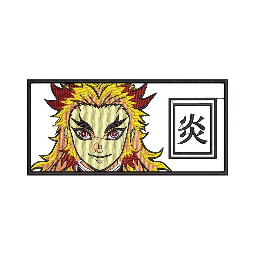 Kyojuro Rengoku Embroidery Design Kimetsu No Yaiba Character | Inspire ...
