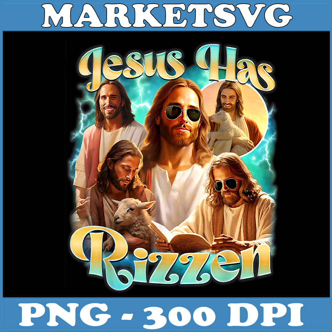 Jesus Has Rizzen Png, He Is Rizzin Png, Retro Christian Reli | Inspire ...