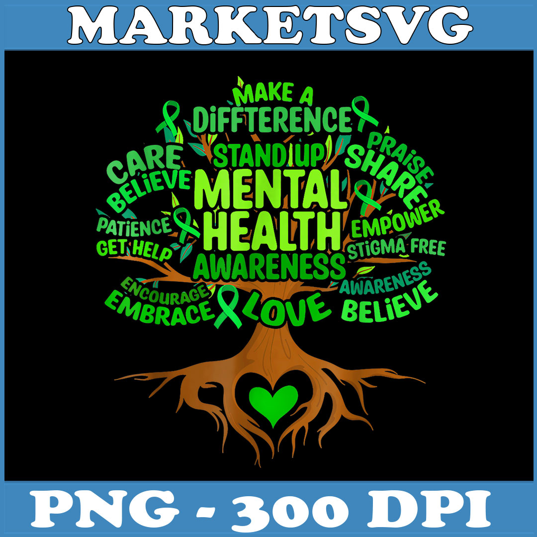 Mental Health Awareness Tree Png, Health Awareness Mental Pn - Inspire ...