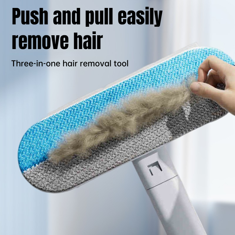 Static Cat Hair Cleaner, Long Handle Pet Hair Remover Brush for Cat Beds, Carpets