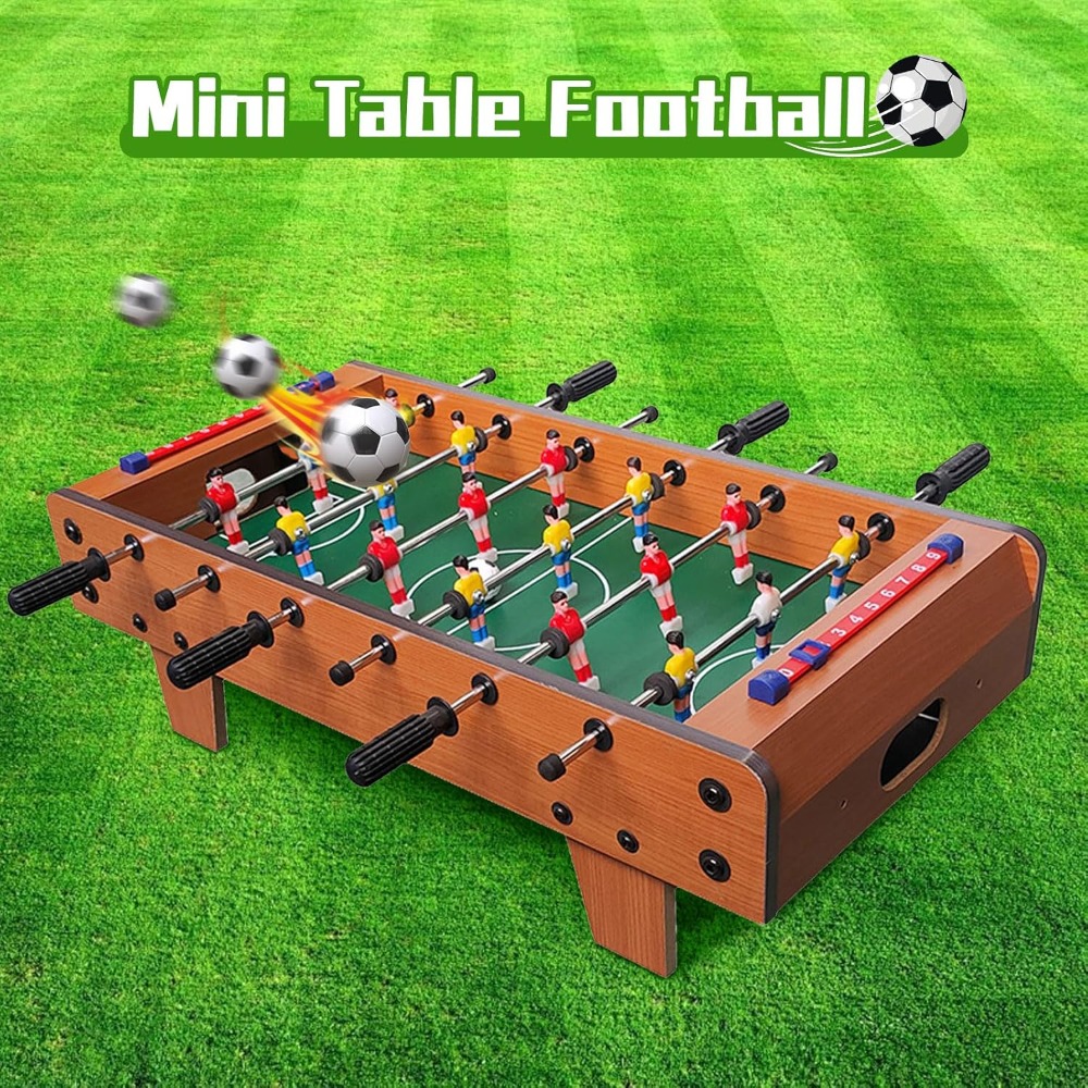 Foosball Table Mini Soccer Football Table Game for Arcade Game Room Mancave with Balls Score Keeper for Adult Family Party Night