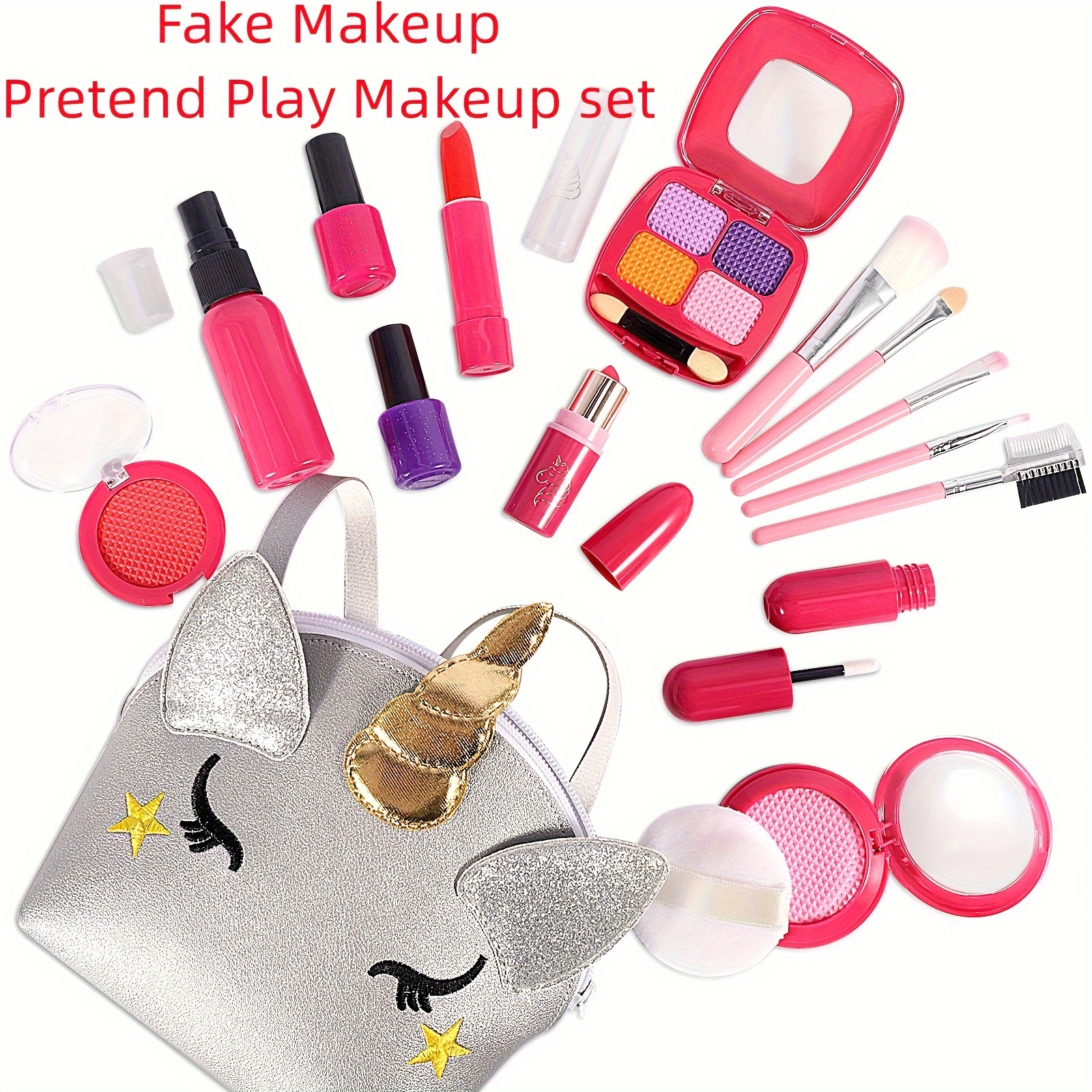 Pretend Makeup Kit for Toddlers, Unicorn Purse Set | Inspire Uplift