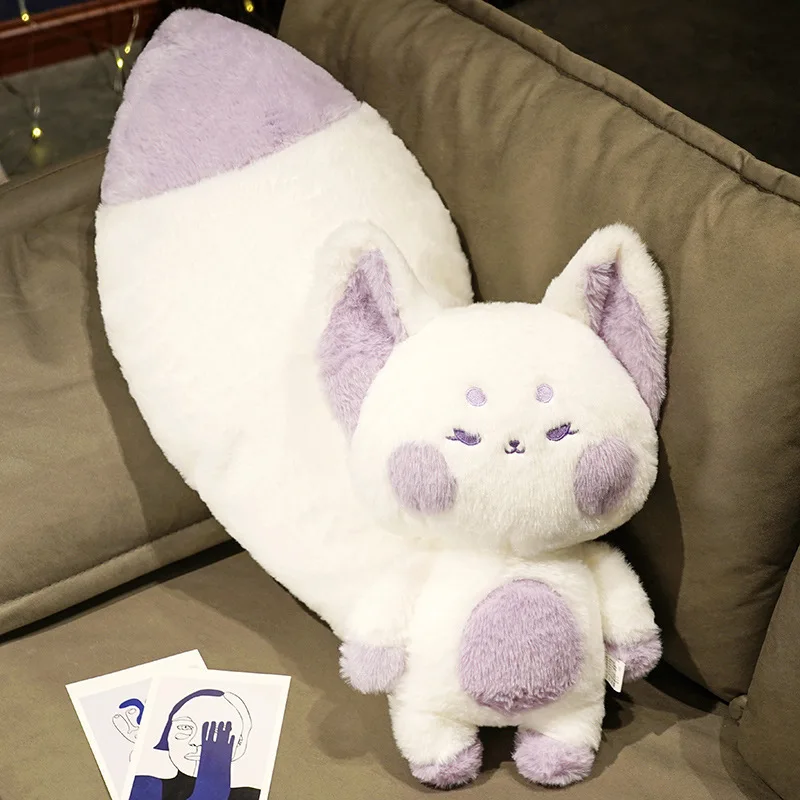 Soft Fox Plush Toy Doll with Big Tail, Stuffed Animal for Kids, Boys, Girls, Adults, Birthday Gift Plush Pillow