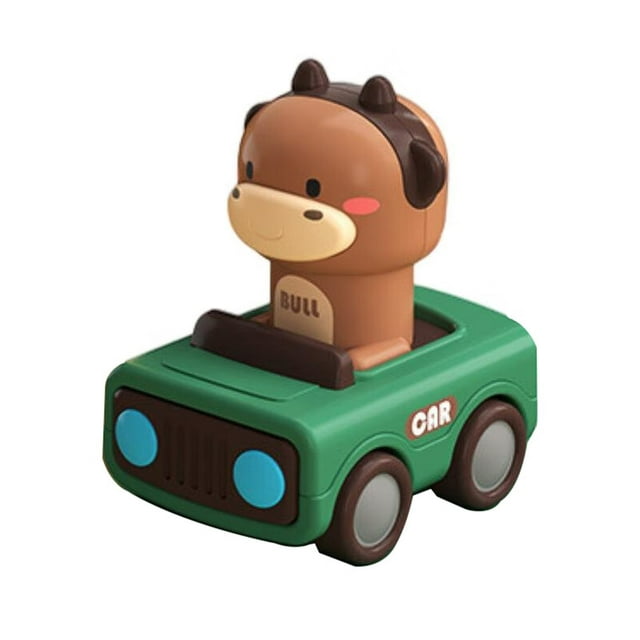 Baby Push Go Friction Car Toys, Press and Go Car Toys for Toddlers Baby Animal Racing Cars
