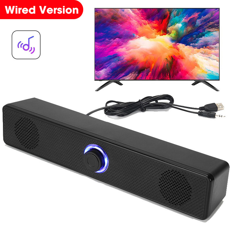 Bluetooth 4D Surround Sound Speaker with Deep Bass Soundbar for TV and PC
