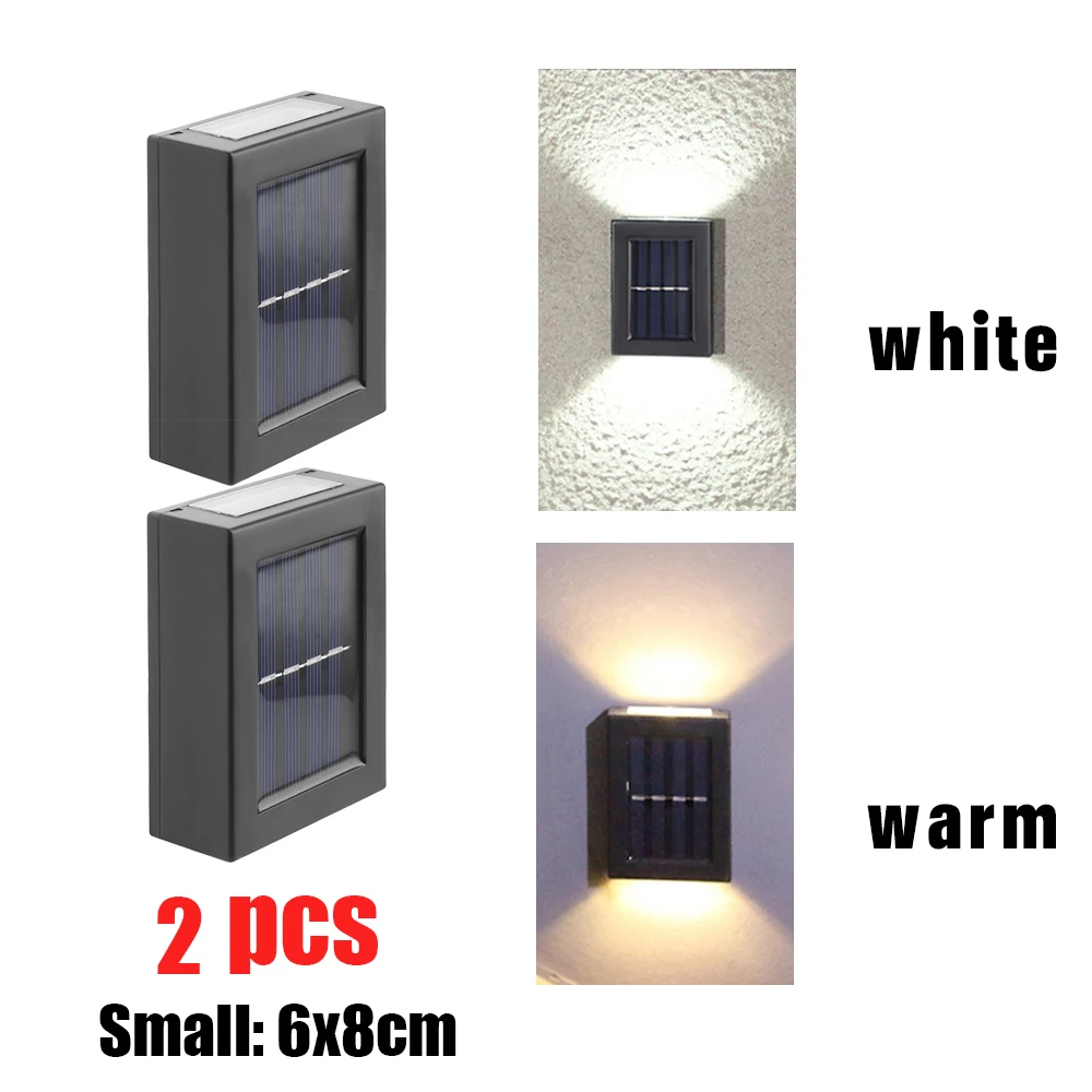 Solar Wall Light for Garden, Waterproof LED Outdoor Lighting for Porch and Yard Decoration