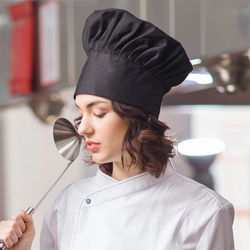 Professional Chef Hat for Men - White Kitchen Work Cap for Restaurant, Bakery, and Hotel Use