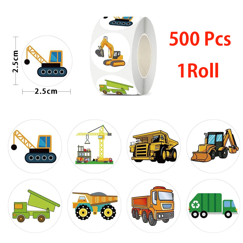 Easykart Construction Truck Stickers for Kids, Teens & Vehicles – Fun Roll for Cars, Homes & More