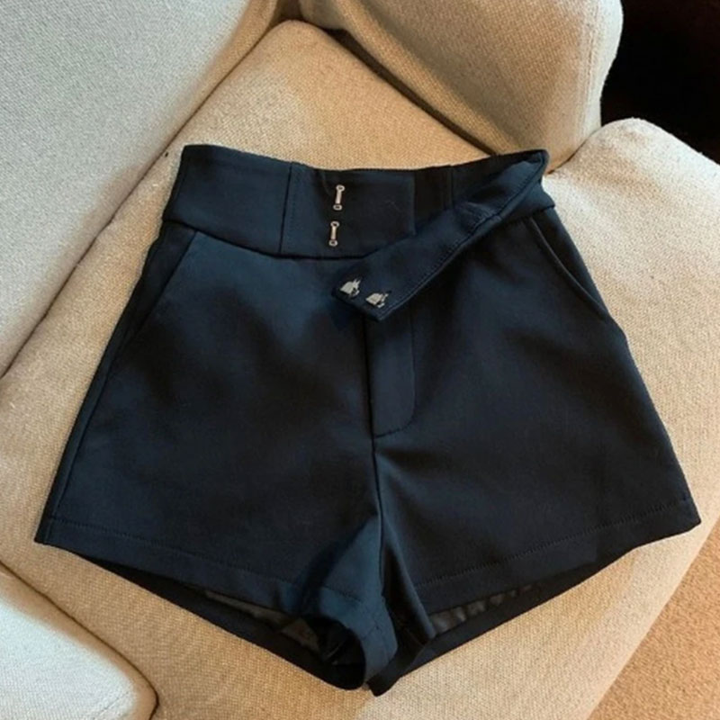 Mooyufon Women High Waisted A Line Black Shorts Elegant, Slim Fit, Casual Hot Girl Style