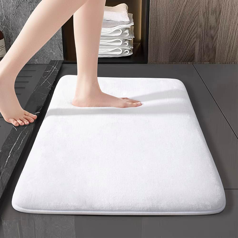 Super Absorbent Coral Velvet Anti-Slip Bath Mat for Bathroom & Door