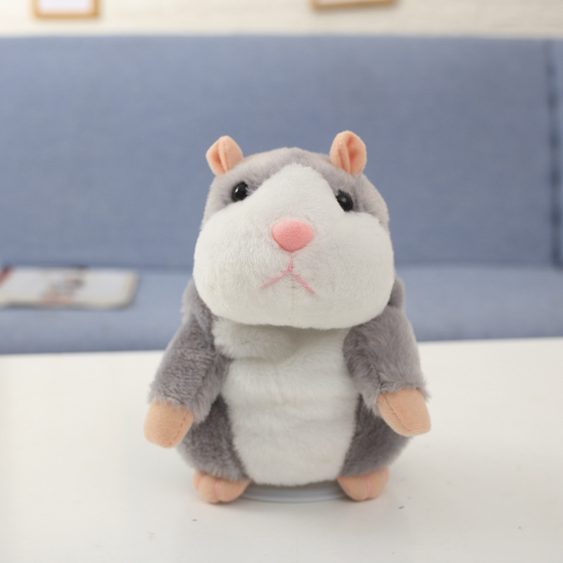Learn to Imitate Talking Little Hamster Animal Plush Toy – Soothing Talking Nod Hamster Doll for Kids