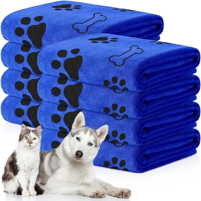 Quick Drying Microfiber Dog Towel Absorbent Pet Bath Cloth for Dogs & Car Wiping