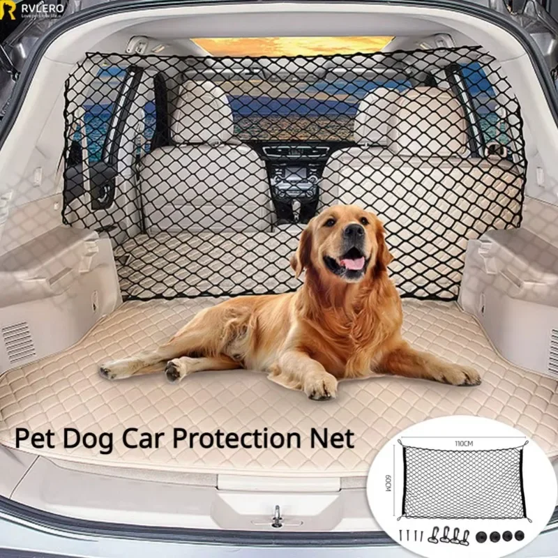 Durable Pet Safety Fence for Vehicles Elastic Insulation Mesh for Dog & Pet Protection in Cars