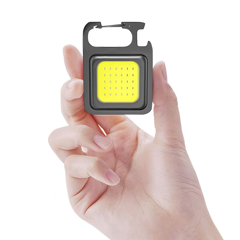 Rechargeable Mini LED Flashlight High Power, Compact & Versatile Searchlight with Keychain for Camping, Self Defense
