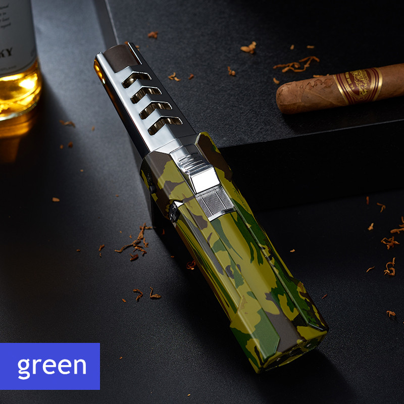 BBQ Torch Lighter Powerful Big Jet Flame Lighter for Outdoor Cooking, Camping, and Grilling Butane Gas Free