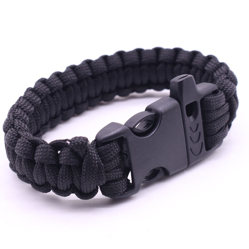 Tactical Paracord Survival Bracelet Emergency Rescue Gear for Outdoor Adventures