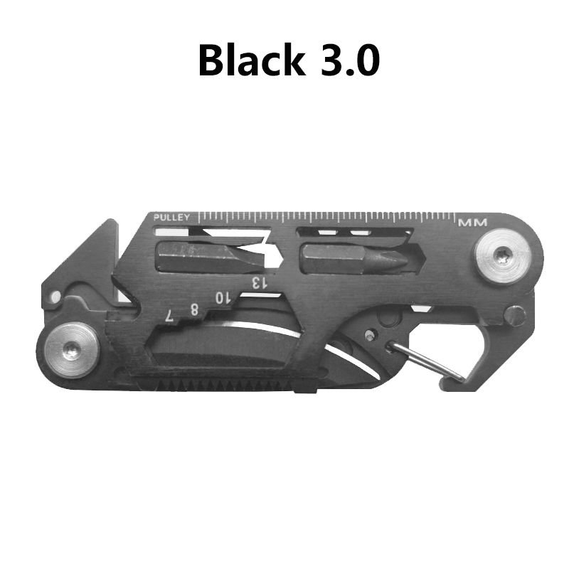 Compact EDC Multi Tool Keychain with Mini Folding Knife & Bottle Opener