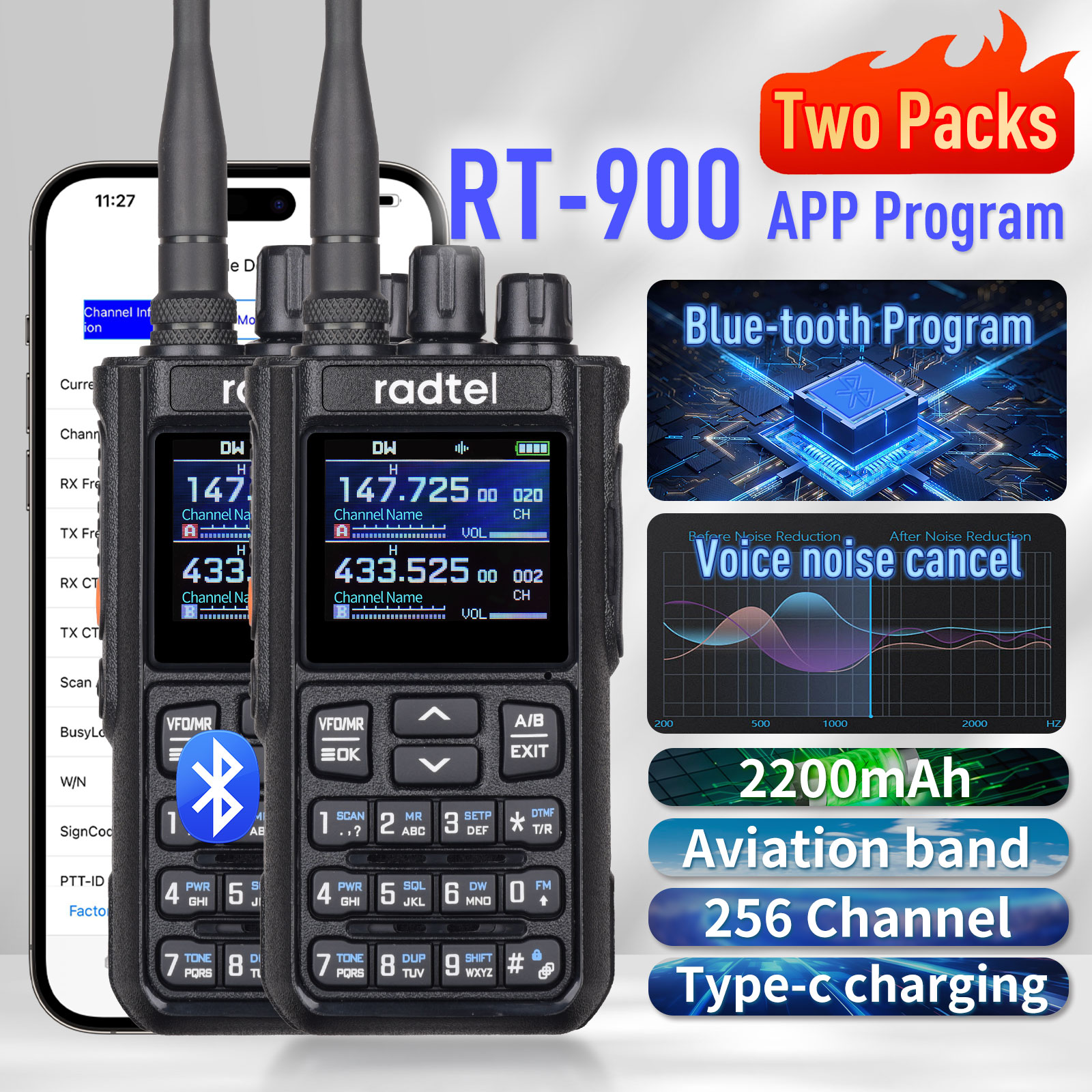 Radtel Full Band Ham & Walkie Talkie Two Way Radio