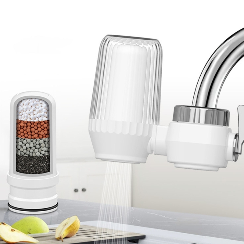 Compact Faucet Water Filter Tap Water Purifier with Washable Filter for Kitchen Use