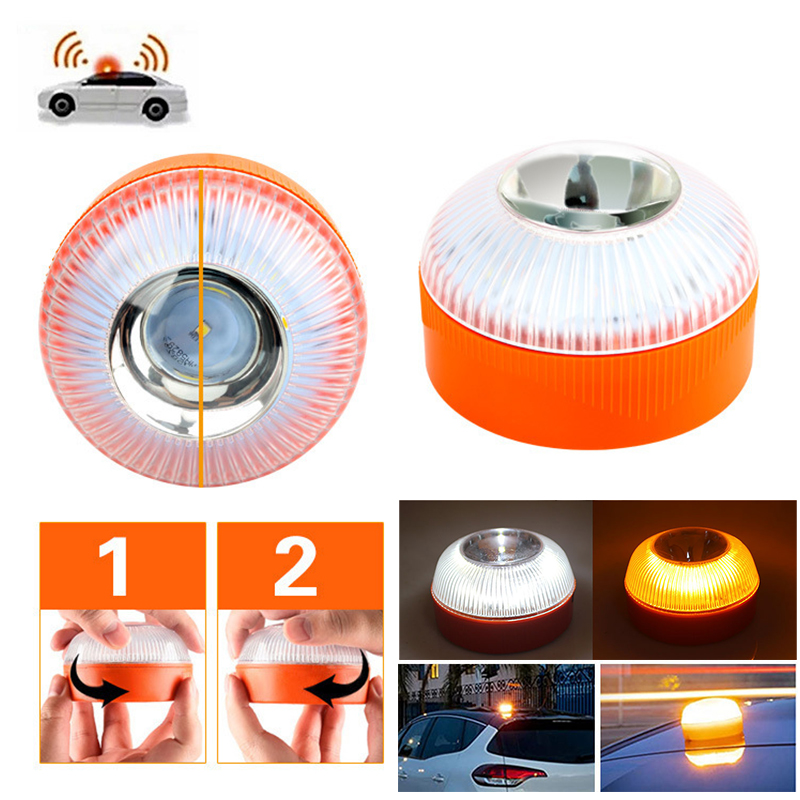 Magnetic LED Emergency Car Light Portable Strobe Safety Beacon for Roadside & Breakdown Alerts