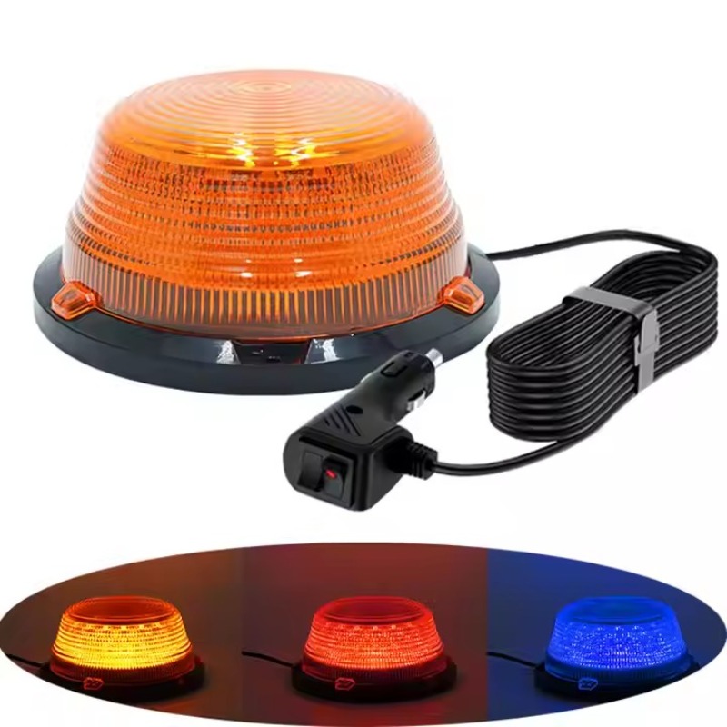 LED Strobe Beacon Light Rotating Emergency Warning Light for Vehicles Safety Lamp
