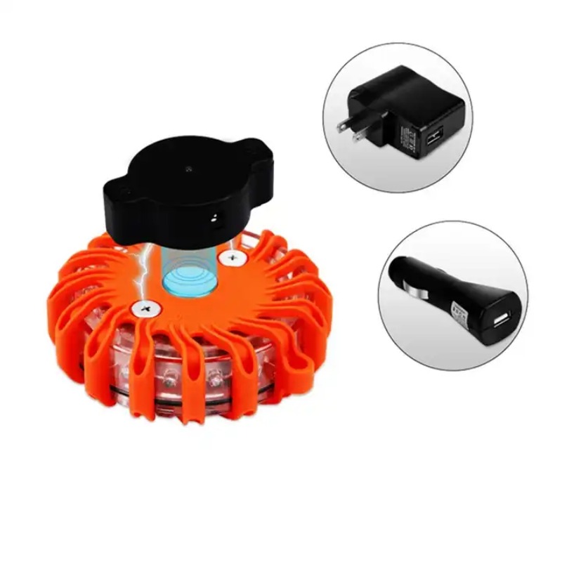 Emergency LED Road Flares Rechargeable Waterproof Safety Warning Lights